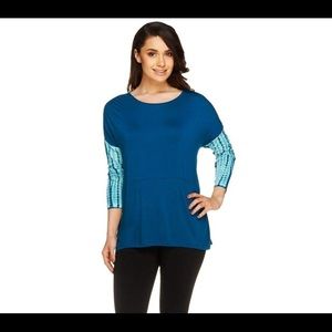 Belle Gray by Lisa Rinna Hi-Low hem Tunic Med nwt